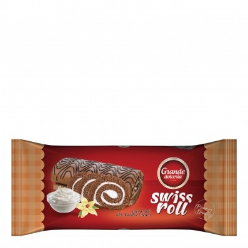 SWISS ROLL FILLED WITH VANILLA CREAM