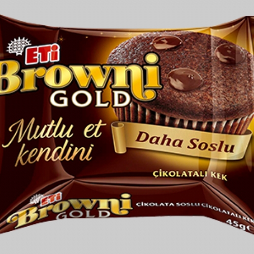 Browni Gold Çikolata Soslu Çikolatalı Kek 45 gr